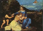 Madonna and Child with the Young St.John the Baptist St.Catherine Titian